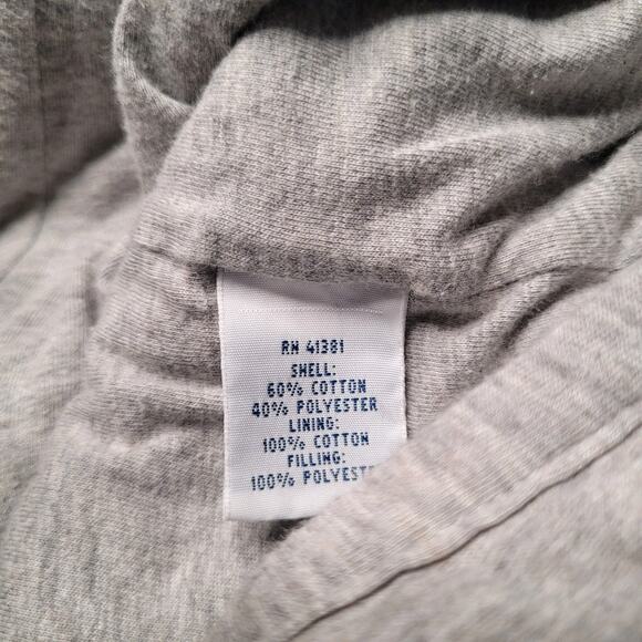 Polo Ralph Lauren Vest Mens Medium Gray Quilted Zip Casual Preppy Mock Collar - Picture 9 of 12